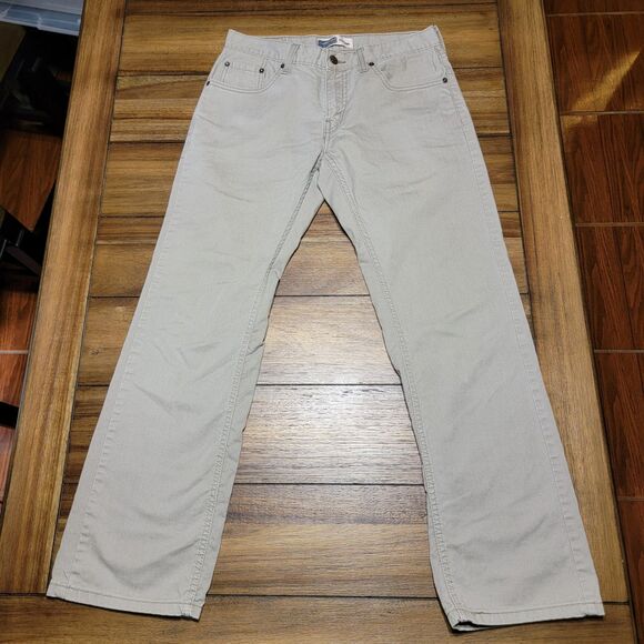 Levi Strauss Signature Straight Khaki Denim Jeans - Size 29 X 30 - Picture 1 of 7